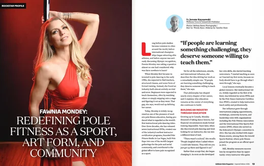Fawnia Mondey of Pole Fitness Studio Las Vegas covers Wellness Voice Magazine Special Edition 2026
