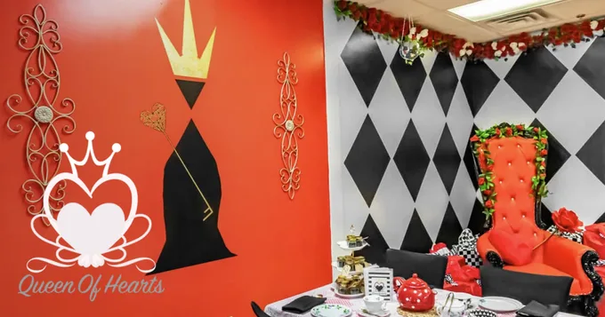 Queen of Hearts Tea Room at Pole Fitness Studio